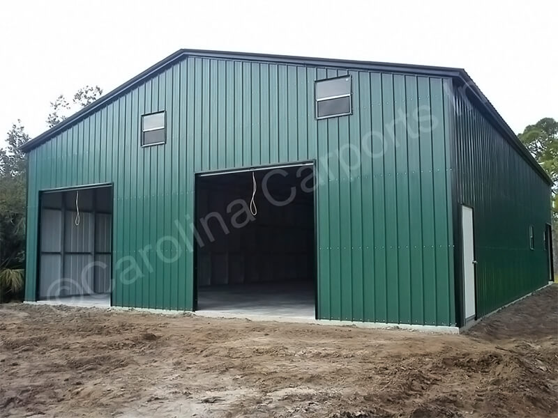 All-Vertical-Fully-Enclosed-Garage-with-Two-9×8-Garage-Doors