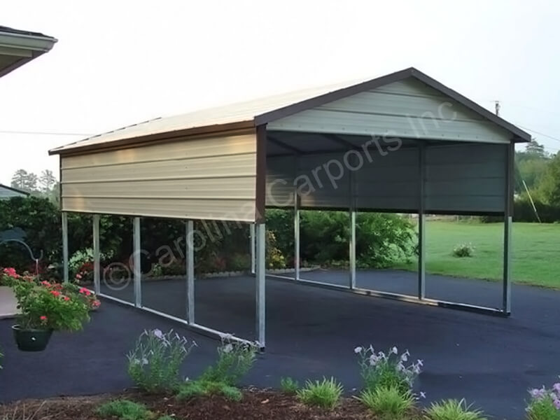 Boxed-Eave-Style-Carport-with-One-Panel-Each-Side