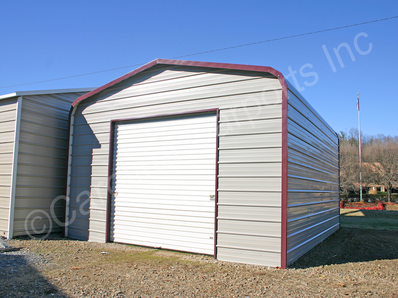 Regular-Roof-Style-Fully-Enclosed-Garage-with-One-9_-x-8_-Garage-Door-on-End