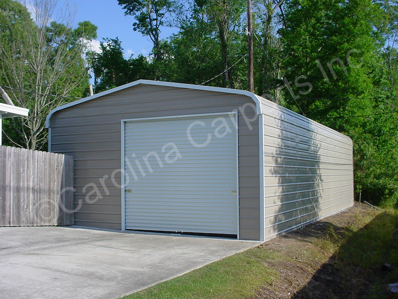 Regular-Roof-Style-Fully-Enclosed-Garage-with-One-9_-x-8_-Garage-Door